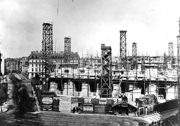 Bau der Oper in Paris, September 1864